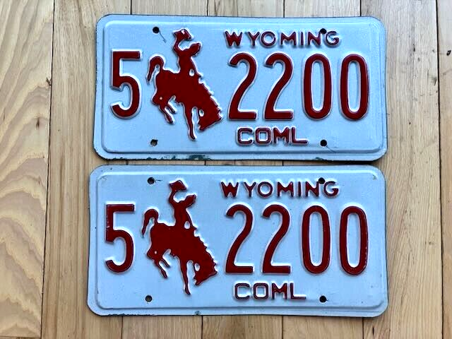 Pair of 1988 Wyoming Commercial License Plates