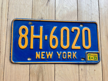 1973 New York License Plate