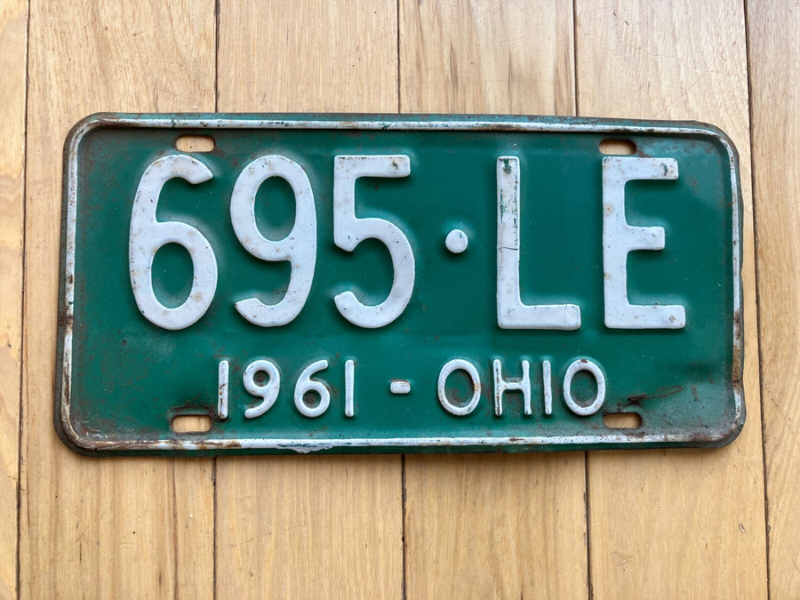 1961 Ohio License Plate