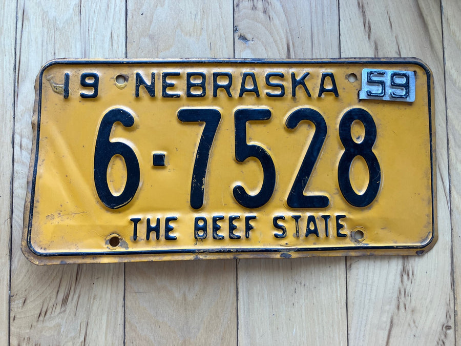 1959 Nebraska License Plate