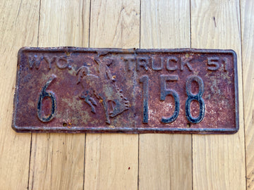 1951 Wyoming License Plate