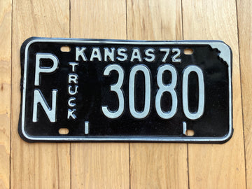 1972 Kansas Truck License Plate
