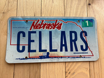 2007 Nebraska Vanity License Plate - CELLARS