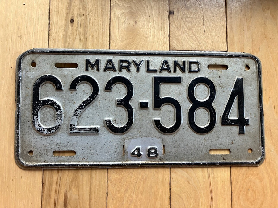 1948 Maryland License Plate