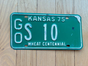 1975 Kansas License Plate - S 10