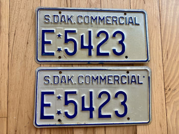 Pair Of 1988 South Dakota Commercial License Plates