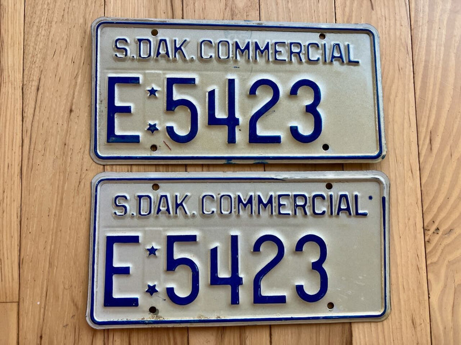 Pair Of 1988 South Dakota Commercial License Plates