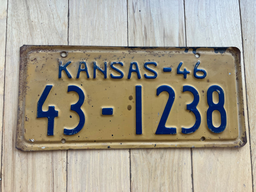 1946 Kansas License Plate