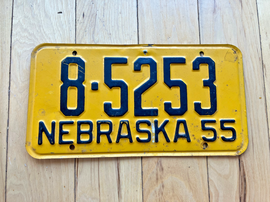 1955 Nebraska License Plate