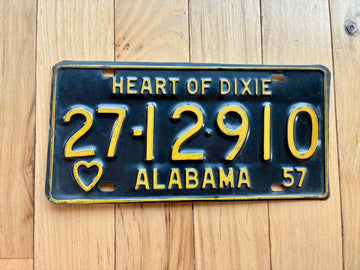 1957 Alabama License Plate