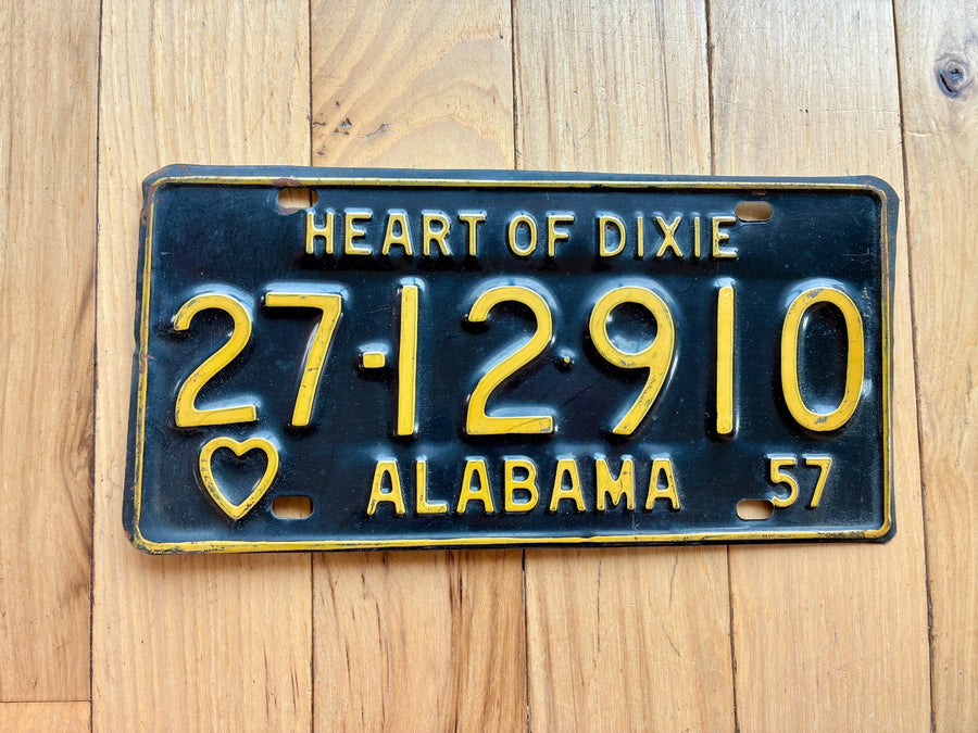 1957 Alabama License Plate