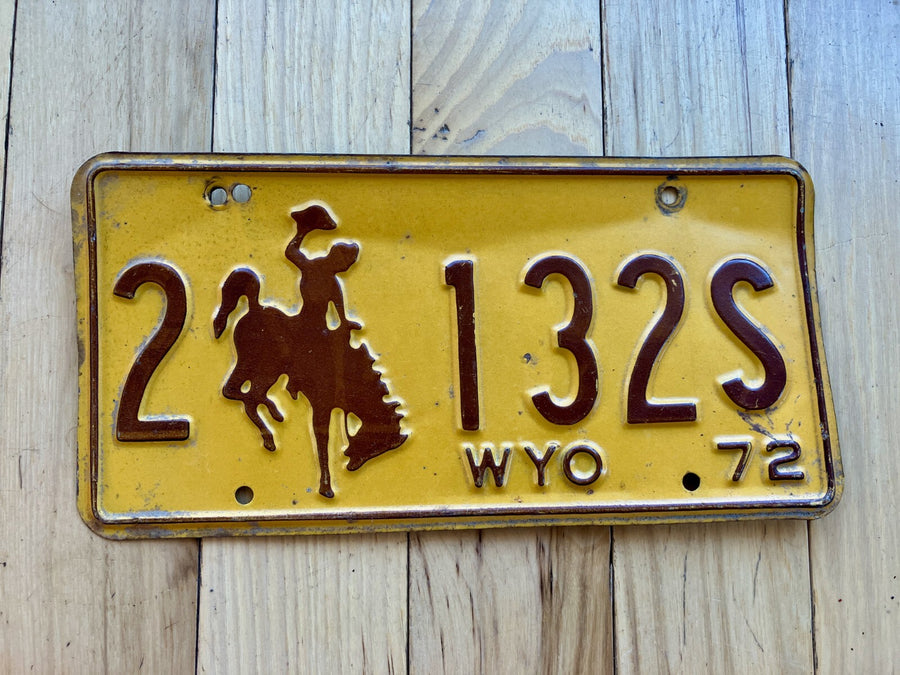 1972 Wyoming License Plate