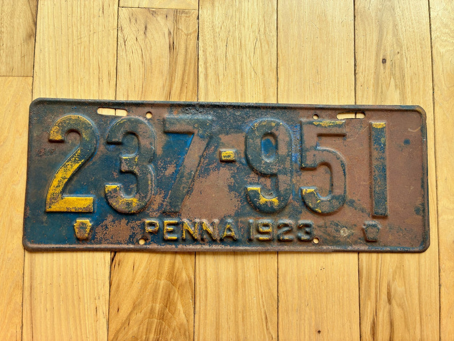 1923 Pennsylvania License Plate