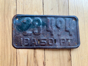1950 Idaho Private Trailer License Plate