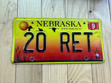 2005 Nebraska Vanity License Plate - 20 RET