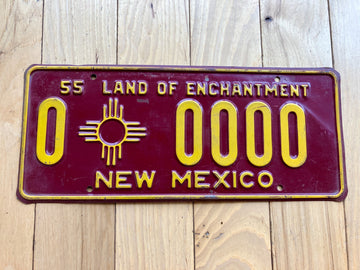 1955 New Mexico Sample License Plate