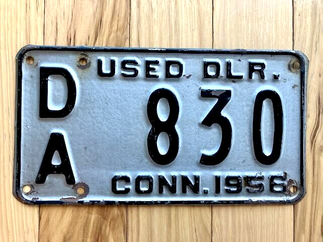 1956 Connecticut Used Dealer License Plate