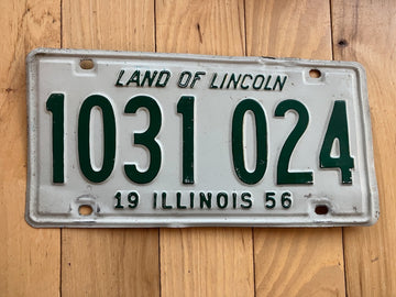 1956 Illinois License Plate