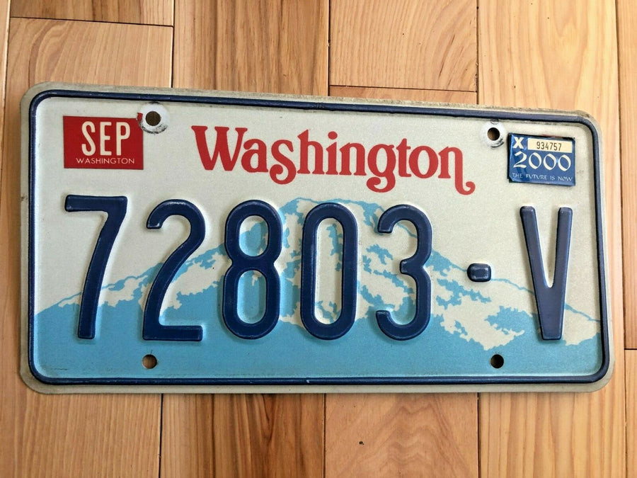 2000 Washington State License Plate (Older Cursive Style Plate)
