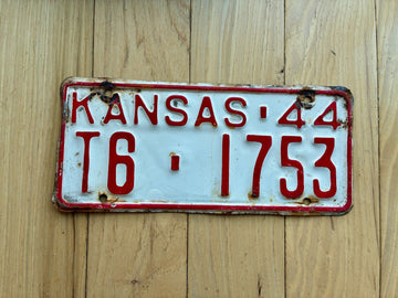 1944 Kansas License Plate