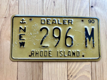 1990 Rhode Island Dealer License Plate
