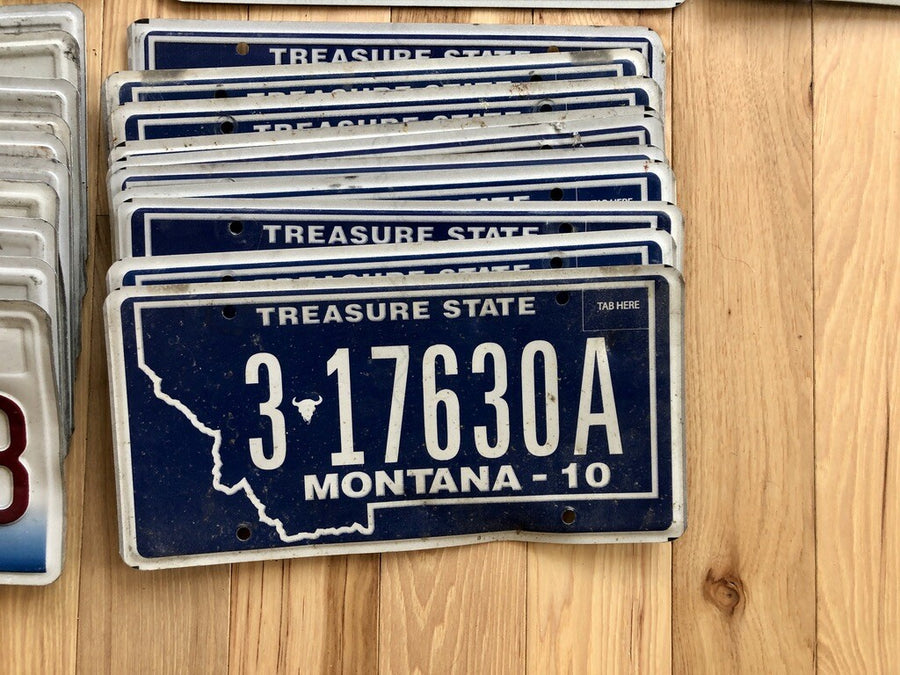 100 License Plates- 10 of Each State in Craft Condition