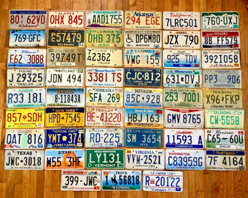 Complete USA 50 State Set of License Plates + Washington DC - Craft Condition