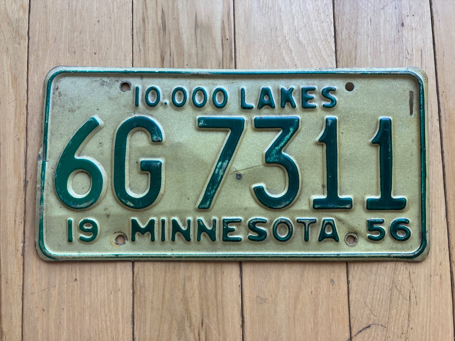 1956 Minnesota License Plate