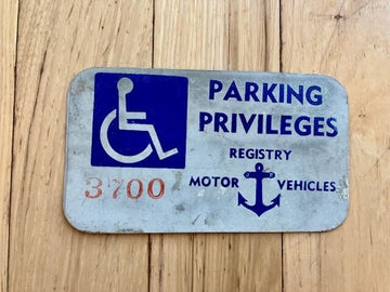 Vintage Rhode Island Parking Privileges Sign
