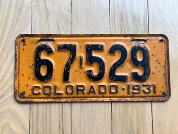 1931 Colorado License Plate