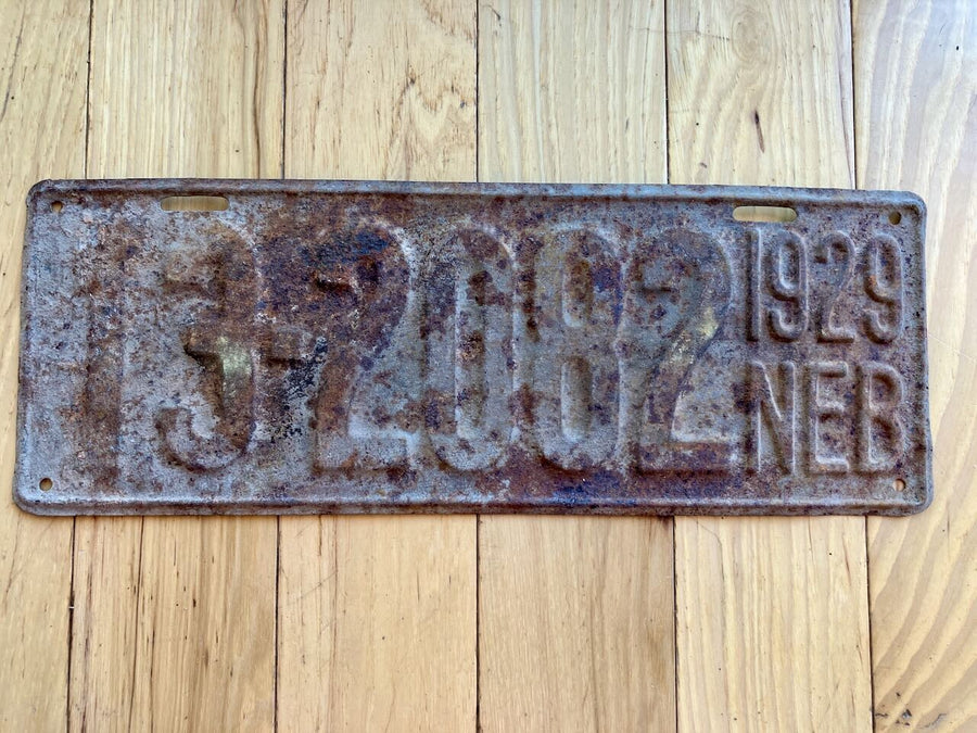 1929 Nebraska License Plate