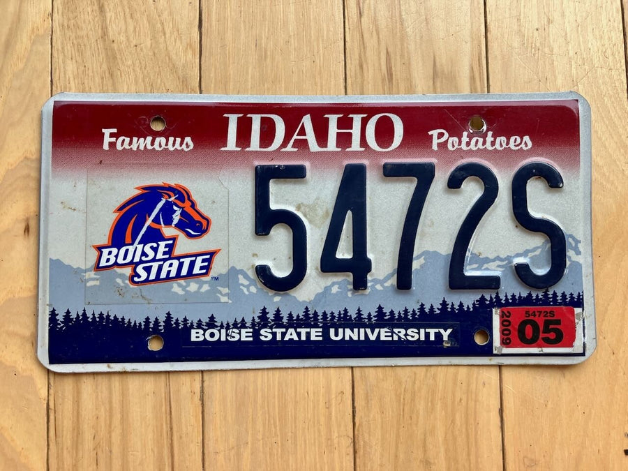 2009 Idaho Boise State License Plate