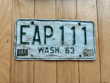 1963 Washington State License Plate - Check With DOL First FOR YOM
