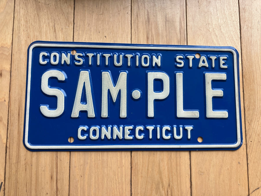 1976 Connecticut Sample License Plate