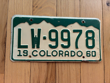 1960 Colorado License Plate