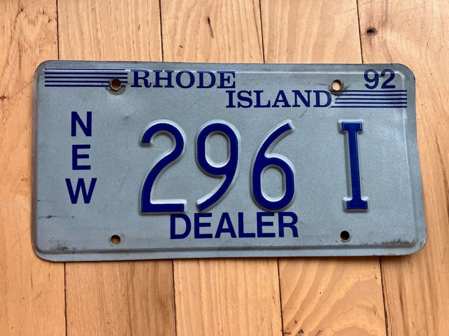 1992 Rhode Island Dealer License Plate