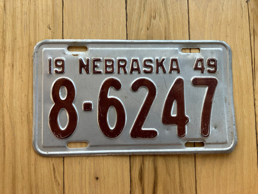 1949 Nebraska License Plate