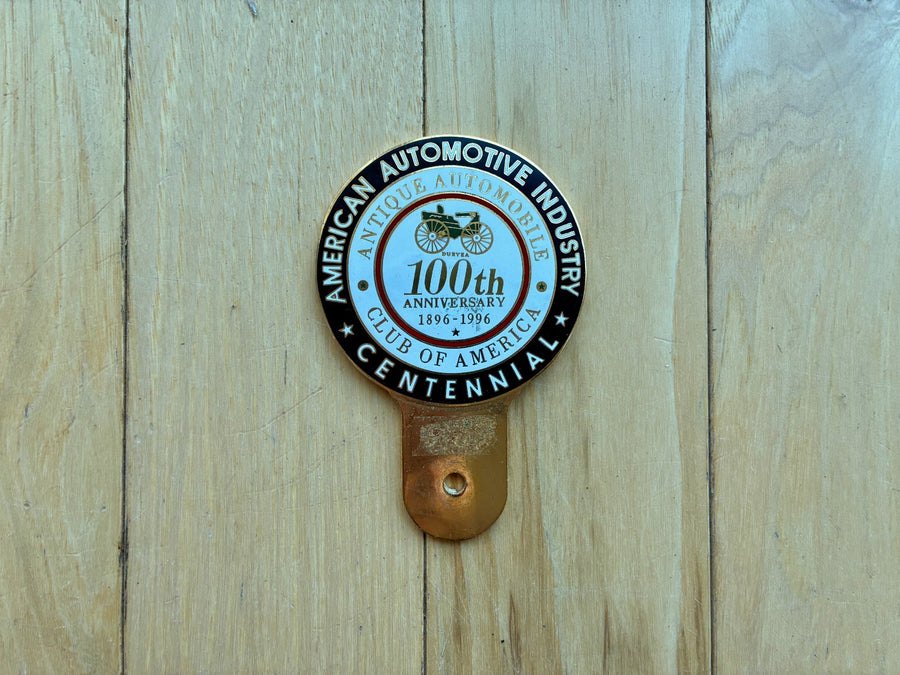 1996 American Automotive Industry Centennial License Plate Topper