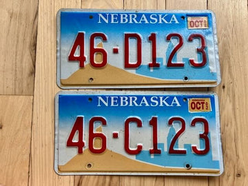 Pair of 2002 Nebraska License Plates