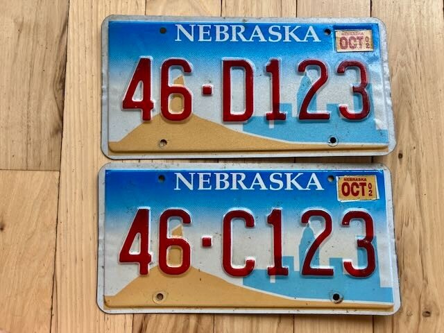 Pair of 2002 Nebraska License Plates