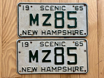 Pair of 1965 New Hampshire License Plates