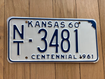 1960 Kansas License Plate