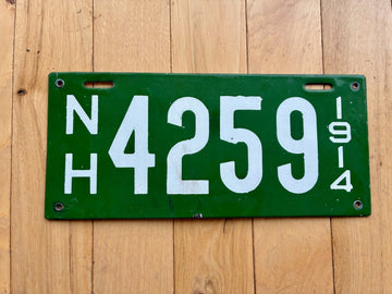 1914 New Hampshire License Plate