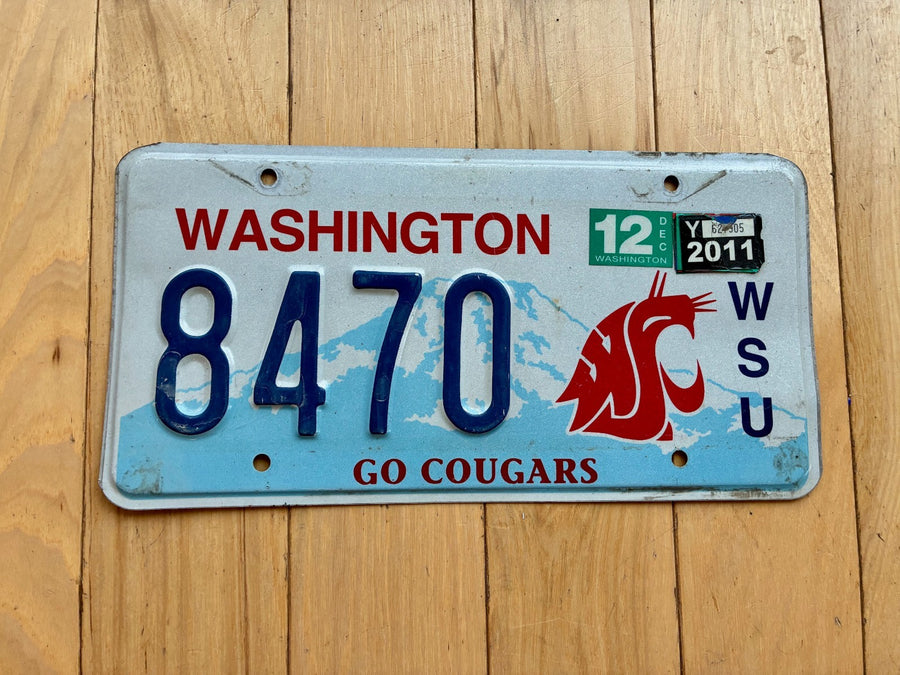 2011 Washington State University Go Cougs License Plate