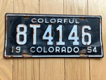 1954 Colorado Truck License Plate