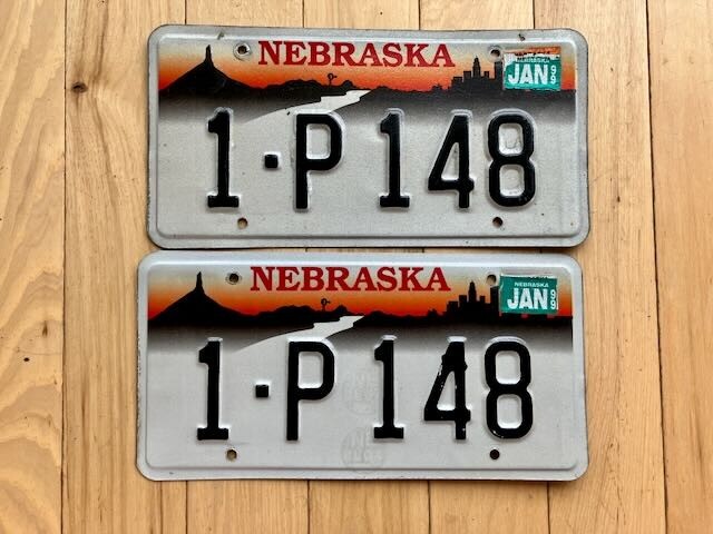 Pair of 1999 Nebraska License Plates