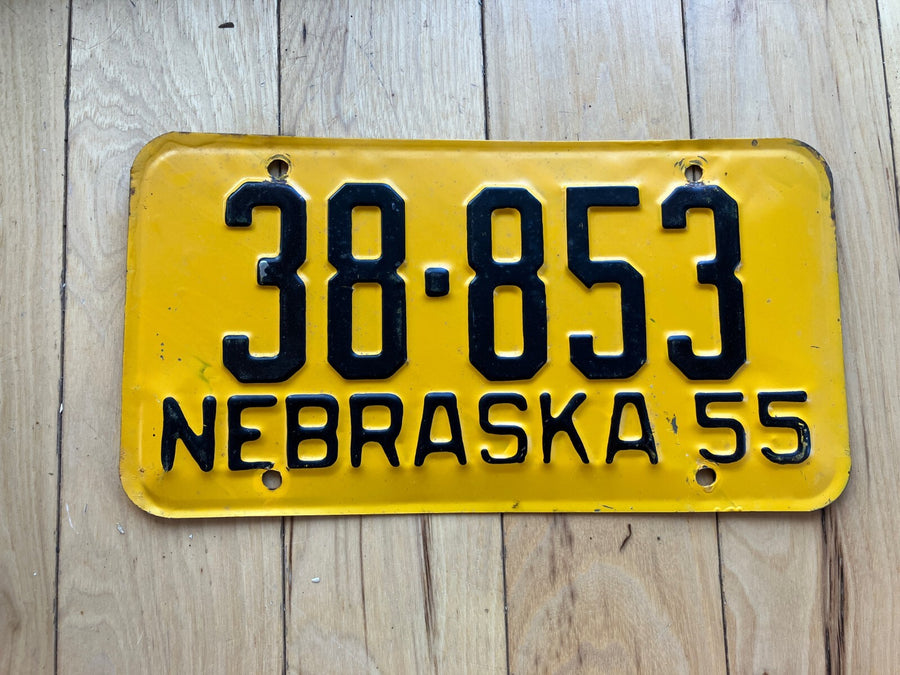 1955 Nebraska License Plate