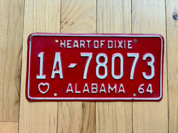 1964 Alabama License Plate
