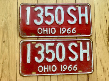 Pair of 1966 Ohio License Plates