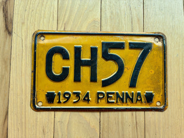 1934 Pennsylvania License Plate